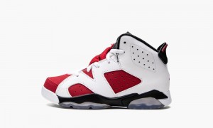 Nike Air Jordan 6 Retro BP 'Carmine' Kids Shoes White / Black / Red | 152709-KNZ