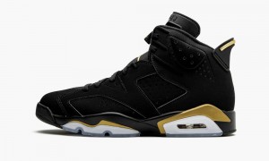 Nike Air Jordan 6 Retro 'DMP 2020' Mens Shoes Black / Metal Gold | 432081-KHJ