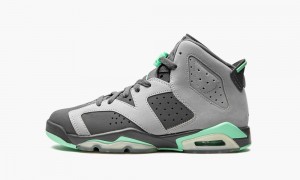 Nike Air Jordan 6 Retro GG 'Green Glow' Kids Shoes Blue / Grey | 341256-DHR