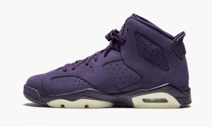 Nike Air Jordan 6 Retro GG 'Purple Dynasty' Kids Shoes White / Purple | 983062-NOG