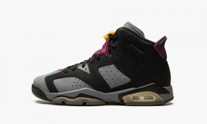 Nike Air Jordan 6 Retro GS 'Bordeaux' Kids Shoes Black / Deep Grey | 190386-WVE