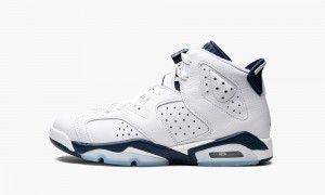 Nike Air Jordan 6 Retro GS 'Midnight Navy 2022' Kids Shoes White / Navy | 856341-OKS