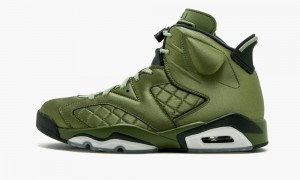 Nike Air Jordan 6 Retro Pinnacle 'Promo Flight Jacket' Mens Shoes Green / Black | 956701-TAL