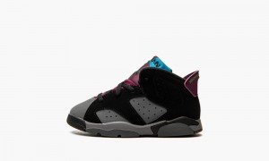 Nike Air Jordan 6 Retro TD 'Bordeaux' Kids Shoes Black / Deep Grey | 734610-BDX