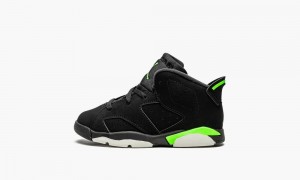 Nike Air Jordan 6 Retro (TD) 'Electric Green' Kids Shoes Black / Green | 169027-RKO