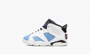 Nike Air Jordan 6 Retro TD 'UNC' Kids Shoes Blue / White | 160379-TOG