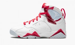 Nike Air Jordan 7 Retro GS 'Topaz Mist' Kids Shoes White / Red | 329648-SQA