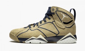 Nike Air Jordan 7 Retro J2K 'J2K Filbert' Mens Shoes Beige / Obsidian / White | 865130-VUW