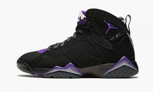 Nike Air Jordan 7 Retro 'Ray Allen' Mens Shoes Black / Purple | 427859-FDT