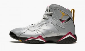 Nike Air Jordan 7 Retro 'Reflections of a Champion' Mens Shoes Silver / Red | 057982-IDZ