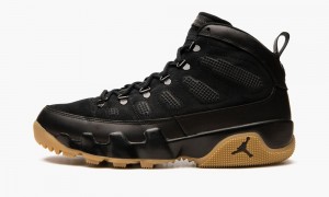 Nike Air Jordan 9 Boot 'Black / Gum'' Mens Shoes Black | 129854-WUV