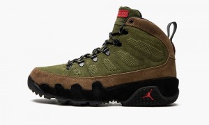 Nike Air Jordan 9 Retro Boot 'Beef and Broccoli' Mens Shoes Brown / Olive | 582143-MVU