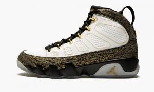 Nike Air Jordan 9 Retro DB 'Doernbecher' Mens Shoes White / Metal Gold / Black | 920645-PLV