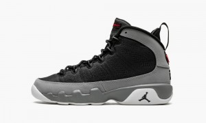 Nike Air Jordan 9 Retro GS 'Particle Grey' Kids Shoes Black / Red | 576932-CZL