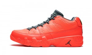 Nike Air Jordan 9 Retro Low Mens Shoes Light Mango / Green | 863591-ITS