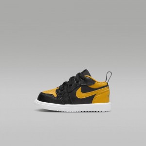 Nike Jordan 1 Low Alt Kids Shoes Black / Yellow | 648270-VAF