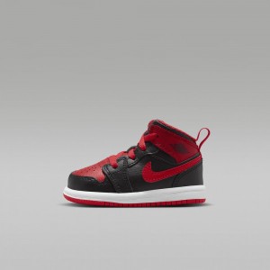 Nike Jordan 1 Mid Kids Shoes Red / Black | 371825-MCA