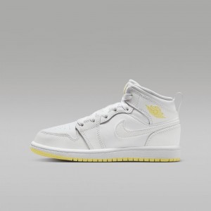 Nike Jordan 1 Mid Kids Shoes White | 869513-TRC