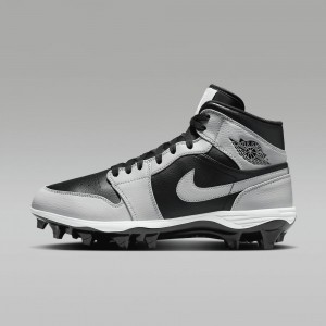 Nike Jordan 1 Mid TD Mens Shoes Metal Silver / black | 284730-ZWM