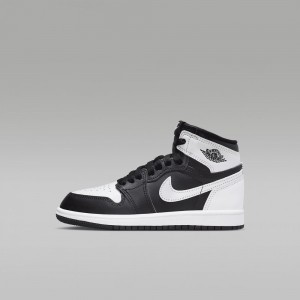 Nike Jordan 1 Retro High OG "Black & White" Kids Shoes Black / White | 175643-LXH