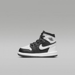 Nike Jordan 1 Retro High OG "Black & White" Kids Shoes Black / White | 345216-TVF