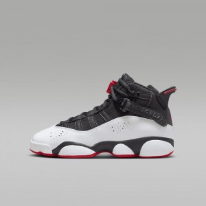 Nike Jordan 6 Rings Kids Shoes Black / White / Red | 618475-QCY