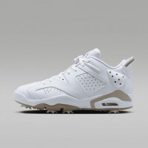 Nike Jordan Retro 6 G Mens Shoes White / Khaki | 960431-AXO