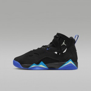 Nike Jordan True Flight Kids Shoes Black / Blue | 830247-ZEV