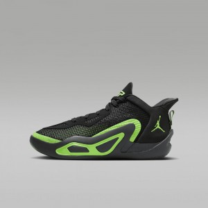 Nike Tatum 1 Kids Shoes Black / Green | 412076-QSZ