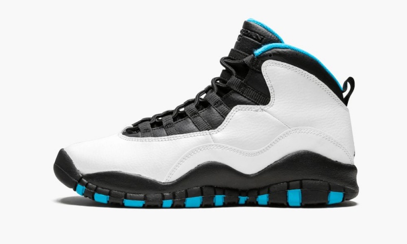 Nike Air Jordan 10 Retro (GS) \'Powder Blue\' Kids Shoes White / Blue / Black | 625930-CSI