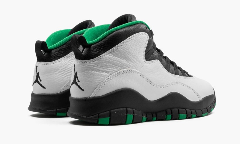 Nike Air Jordan 10 'Seattle Supersonics' Mens Shoes White / Black / Green / Yellow | 413752-MIO