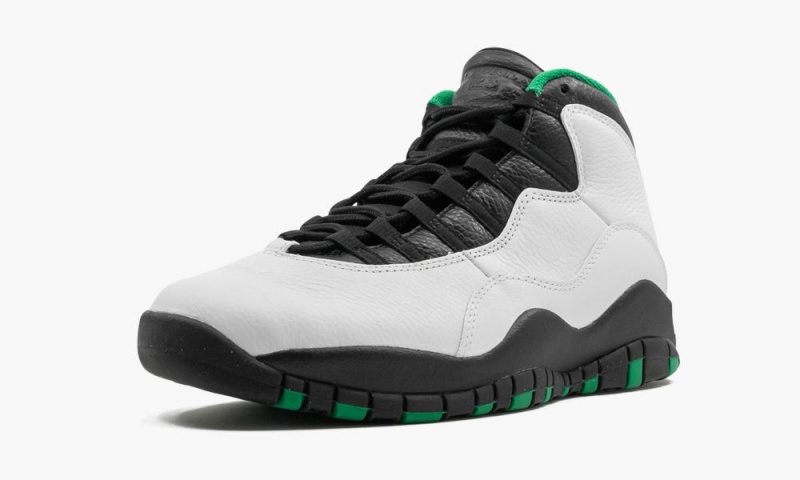 Nike Air Jordan 10 'Seattle Supersonics' Mens Shoes White / Black / Green / Yellow | 413752-MIO