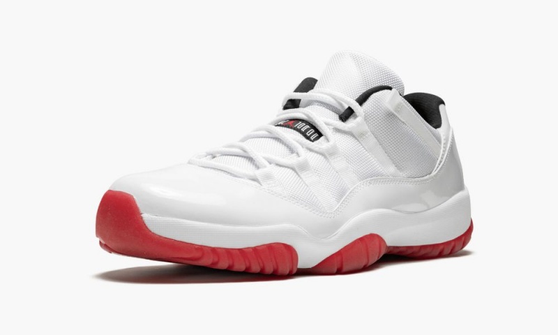 Nike Air Jordan 11 Retro Low 'White/Varsity Red' Mens Shoes White / Red / Black | 912650-MJF