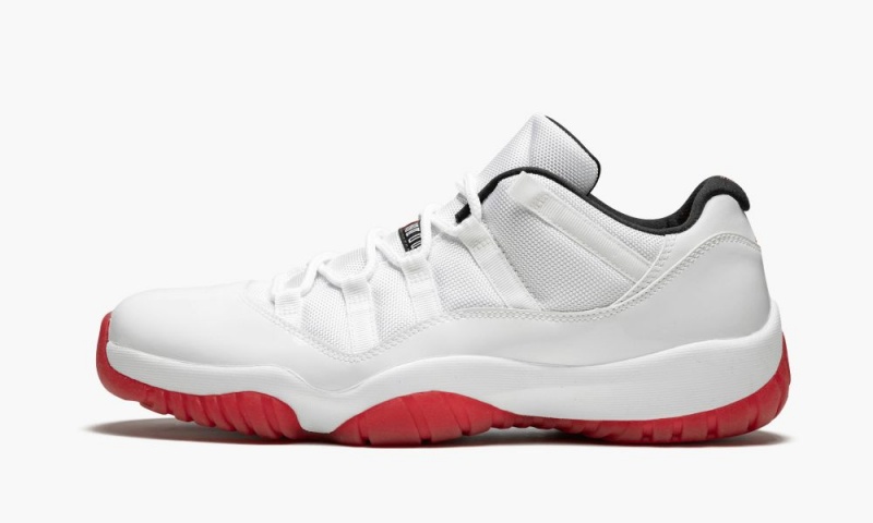 Nike Air Jordan 11 Retro Low \'White/Varsity Red\' Mens Shoes White / Red / Black | 912650-MJF