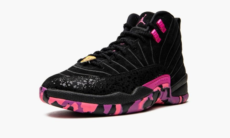 Nike Air Jordan 12 Retro DB 'Doernbecher' Mens Shoes Black / Pink / Purple | 963875-LZY