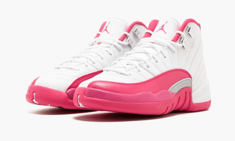 Nike Air Jordan 12 Retro GG 'Valentine's Day' Kids Shoes White / Pink / Silver | 301726-ZDI