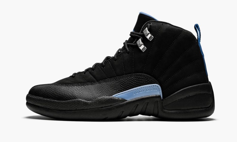 Nike Air Jordan 12 Retro \'Nubuck - 2009 Release\' Mens Shoes Black / White / Blue | 430157-UTZ