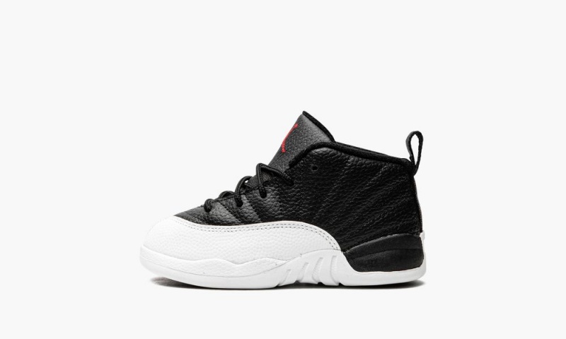 Nike Air Jordan 12 Retro TD \'Playoffs 2022\' Kids Shoes Black / Red / White | 852730-DTV