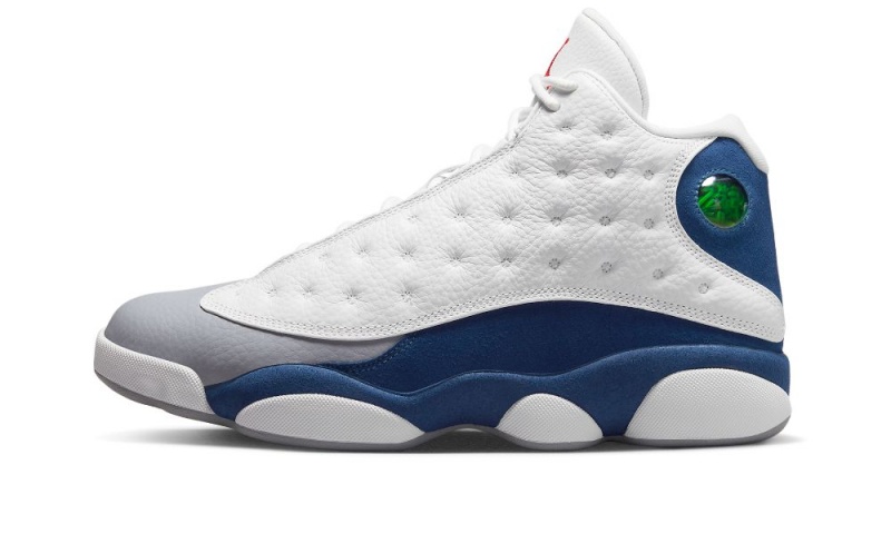 Nike Air Jordan 13 \'French Blue\' Mens Shoes White / Red / Blue | 605142-ZIM