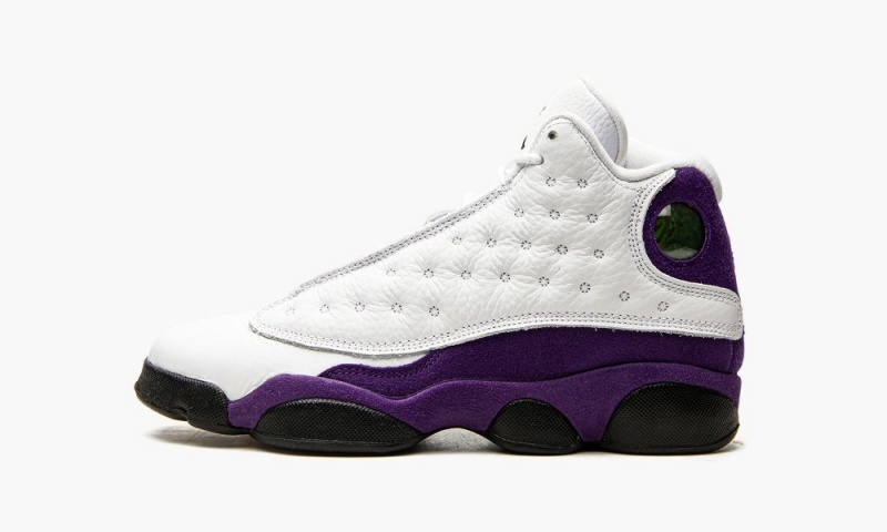 Nike Air Jordan 13 GS \'Lakers\' Kids Shoes White / Black / Purple | 517630-WRL