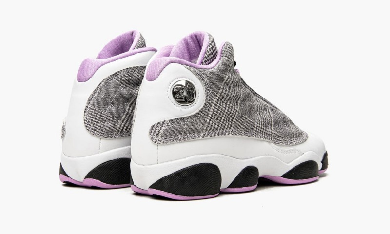 Nike Air Jordan 13 Retro GS 'Houndstooth' Kids Shoes White / Black / Purple / Metal | 654102-YPH