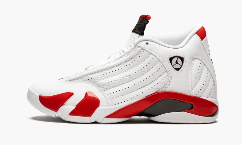 Nike Air Jordan 14 \'Candy Cane\' Mens Shoes White / Black / Red | 740582-SXQ