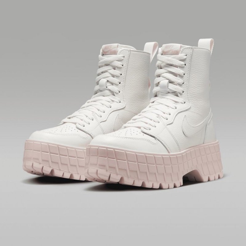 Nike Air Jordan 1 Brooklyn Womens Shoes White / Pink | 820657-RAC