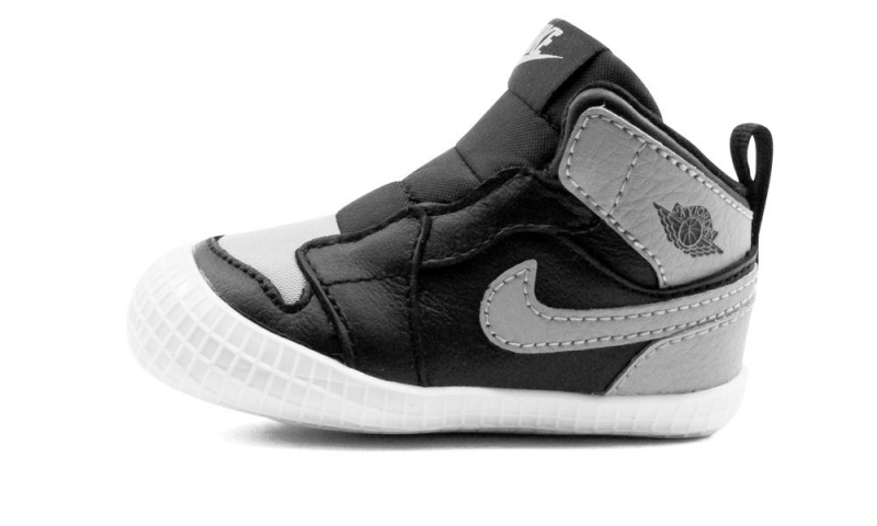 Nike Air Jordan 1 Crib \'Shadow\' Kids Shoes Black / White / Grey | 301796-BKY