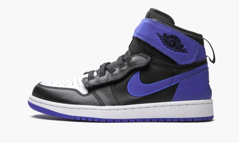 Nike Air Jordan 1 High FlyEase \'Royal\' Mens Shoes Black / Royal / White | 123965-KXY