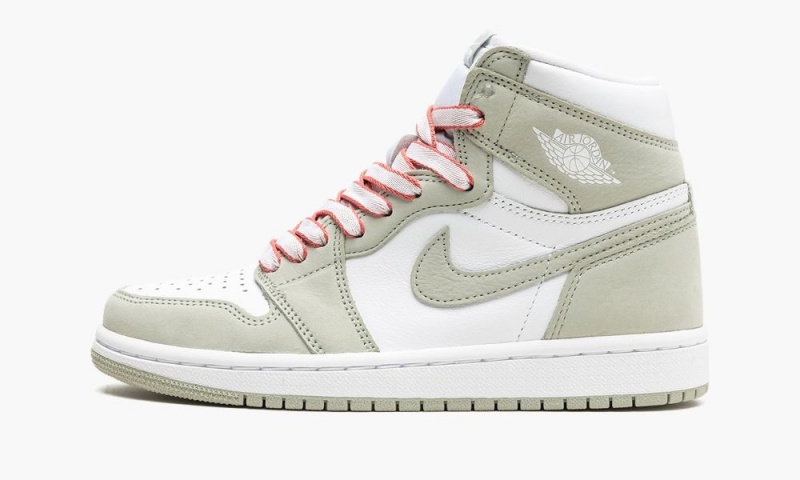 Nike Air Jordan 1 High OG \'Seafoam\' Womens Shoes Pink / Green / White | 410963-TIR