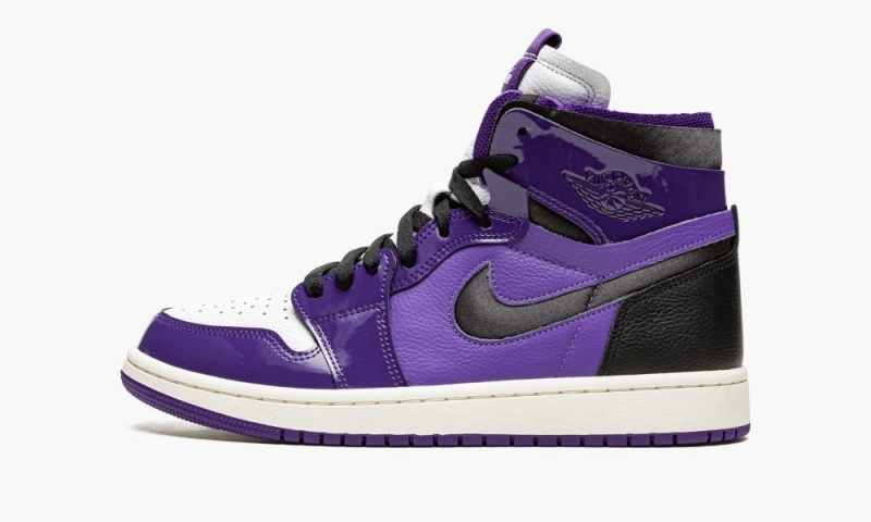 Nike Air Jordan 1 High Zoom CMFT \'Purple Patent\' Womens Shoes Purple / Black | 520643-PBE