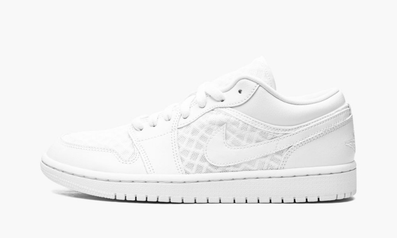 Nike Air Jordan 1 LOW BREATHE \'Triple White\' Womens Shoes White | 271409-TDO