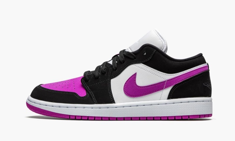 Nike Air Jordan 1 Low \'Black/ Cactus Flower\' Womens Shoes Black / Flower / White | 659204-TVS