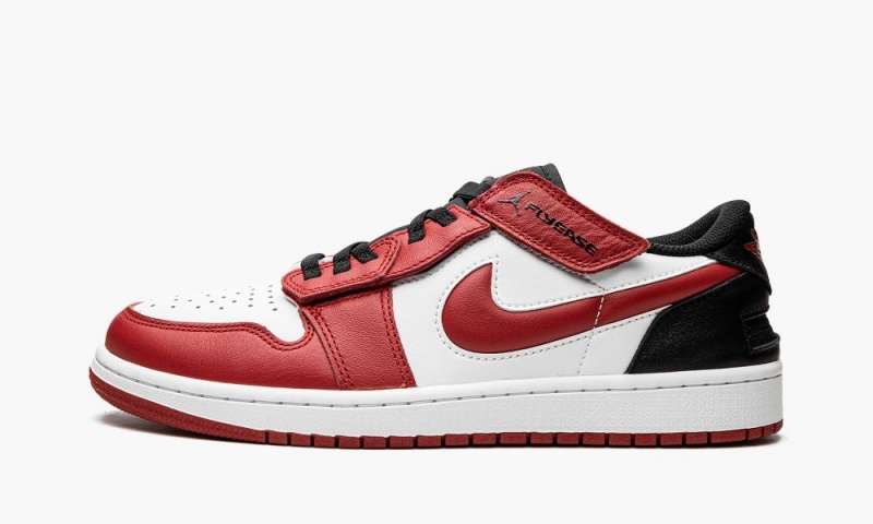 Nike Air Jordan 1 Low FlyEase Mens Shoes White / Black / Red | 658397-LWK